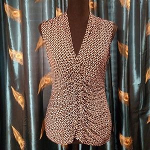 WHBM geometric pattern blousy dress tank